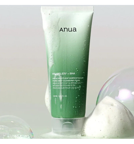 Sejas attīrošās putas ANUA Heartleaf Quercetinol Pore Deep Cleansing Foam