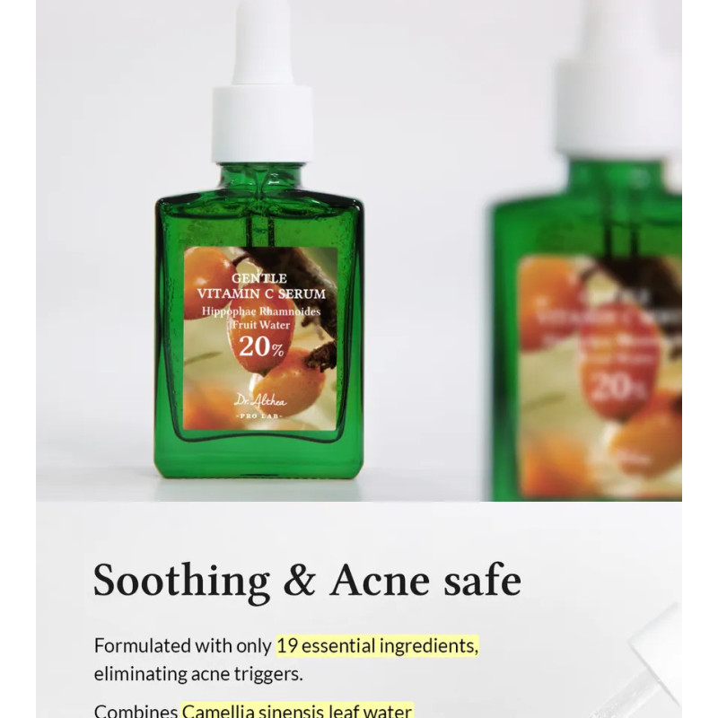 Maigs C vitamīna serums ādas mirdzumam Dr. Althea Gentle Vitamin C Serum