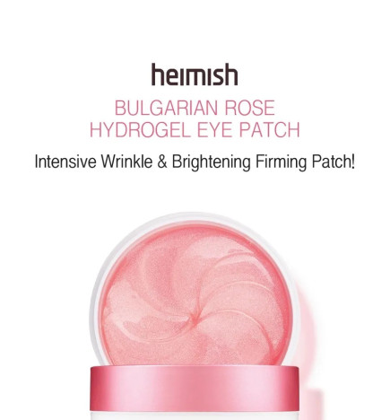 Hidrogēla acu plāksteri ar bulgāru rožūdeni (60 gab.) Heimish Bulgarian Rose Hydrogel Eye Patch
