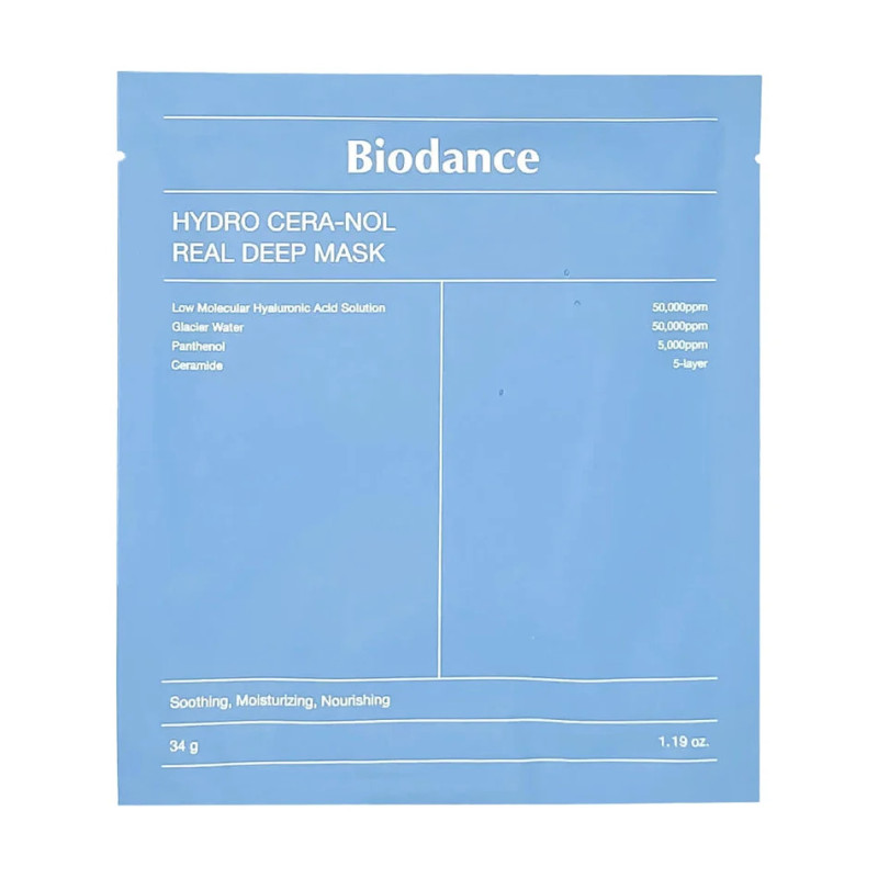 Overnight Hydrogel Mask for Sensitive and Irritated Skin Biodance Hydro Cera-Nol Real Deep Mask