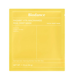 Ночная гидрогелевая маска для сияния и выравнивания тона кожи Biodance Radiant Vita Niacinamide Real Deep Mask