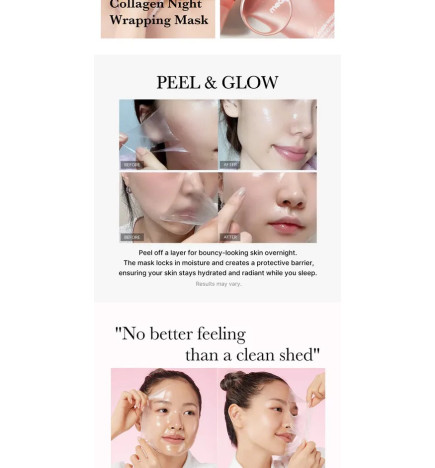 Nakts kolagēna sejas maska medicube Collagen Night Wrapping Mask