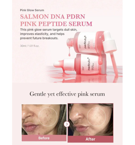 Serums ar PDRN un peptīdiem medicube PDRN Pink Peptide Serum