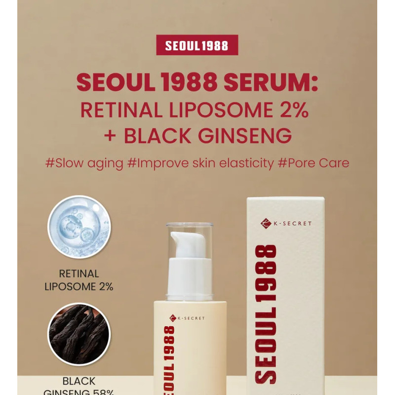 Serums ar retinalu Seoul 1988 Serum: Retinal Liposome 2% + Black Ginseng