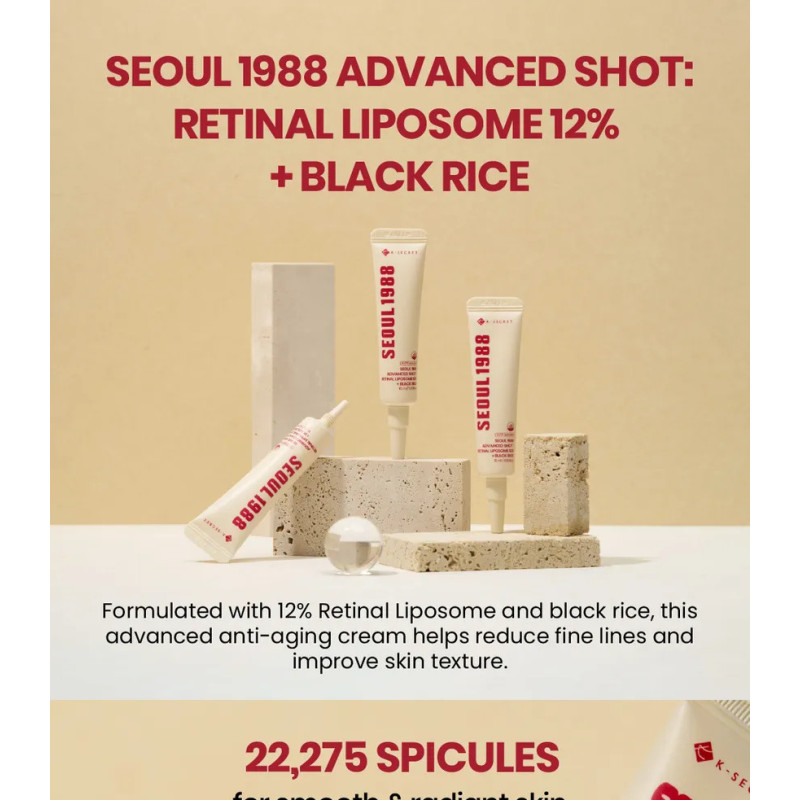 Retinal Serum KSECRET Seoul 1988 Advanced Shot: Retinal Liposome 12% + Black Rice