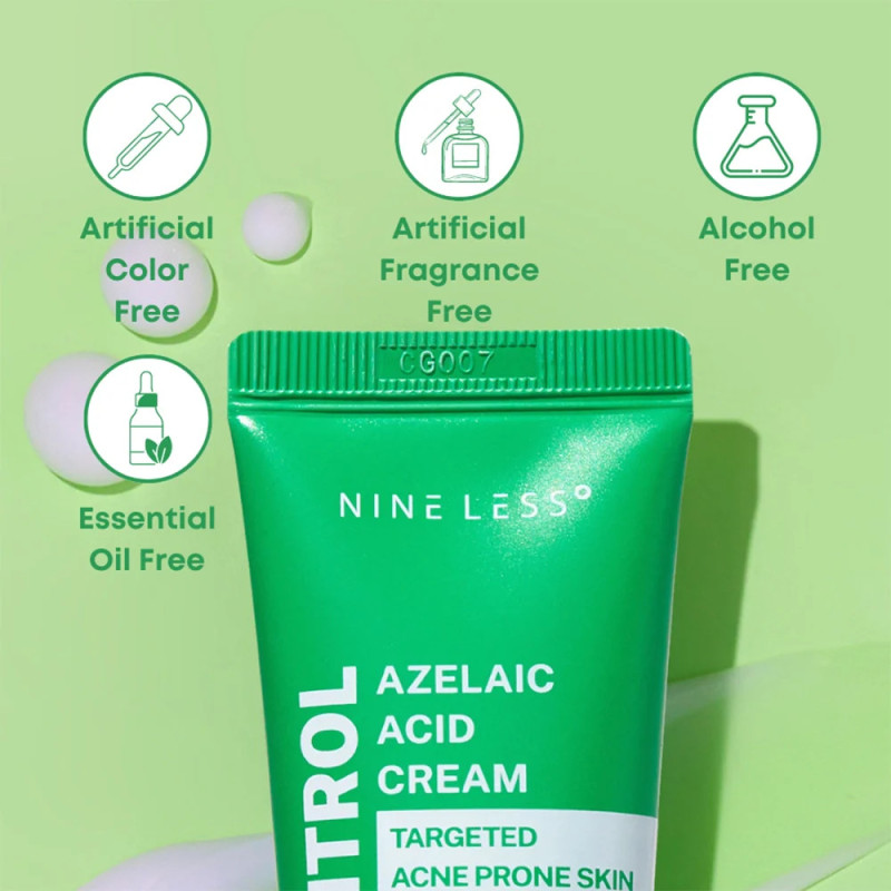 Krēms ar azelaīnskābi problemātiskai ādai NINE LESS A-Control Azelaic Acid Cream (50 ml)