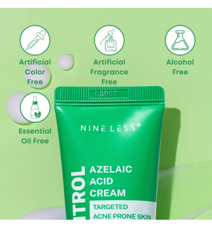 NINE LESS A-Control Azelaic Acid Cream for Problem Skin (50 ml)