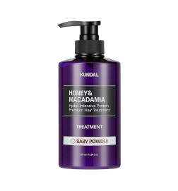 Matu maska-kondicionieris KUNDAL Honey & Macadamia Hydro-Intensive Protein Premium Hair Treatment Baby Powder, 500 ml
