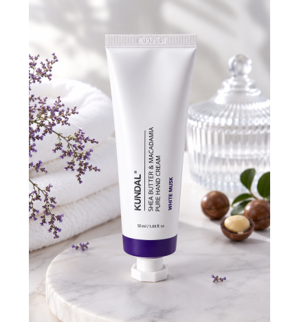 KUNDAL Shea Butter & Macadamia Pure Hand Cream White Musk, 50 ml