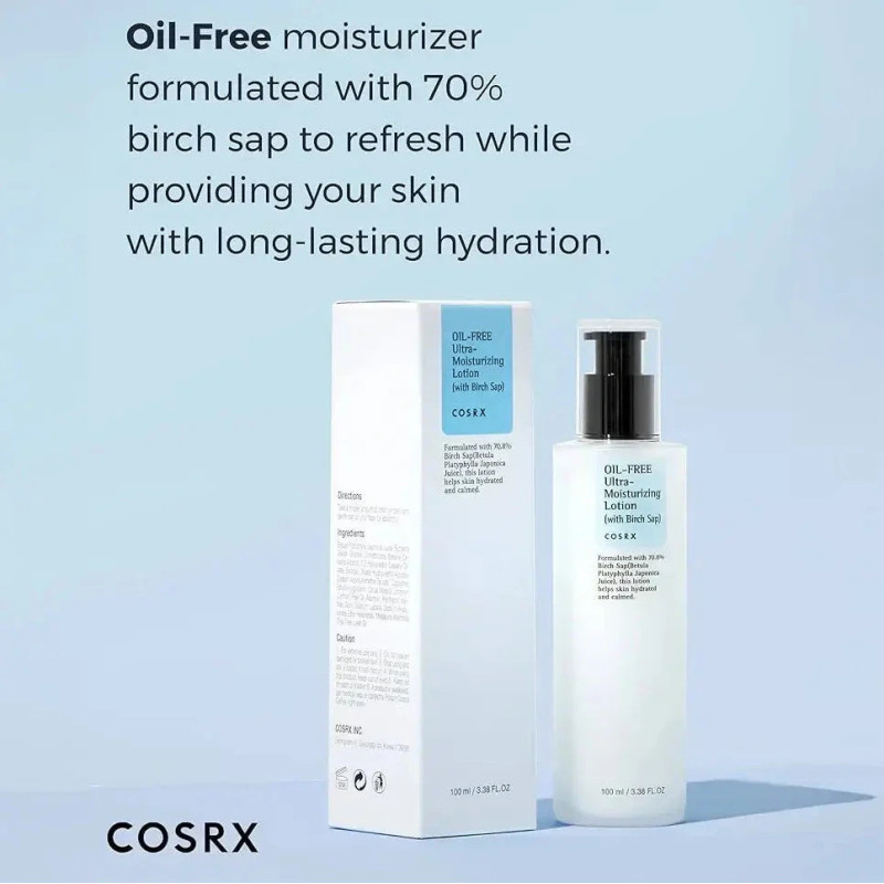 COSRX Oil-Free Ultra-Moisturizing Lotion ar bērzu sulu (100 ml)